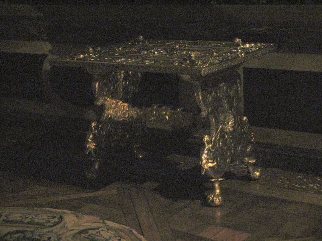 Table en argent venant d'un priv en Hongrie