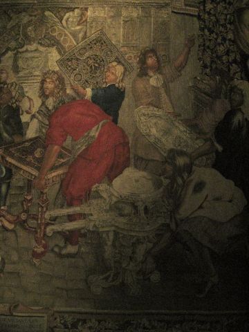 Tapisserie : Louis XIV visitant les Gobelins