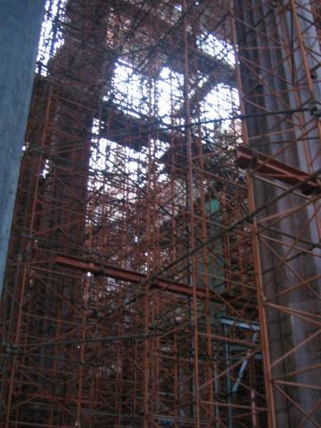 La cathdrale Sagrada Familia, chaffaudage
